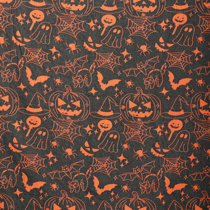 Muslin Halloween Throw Orange