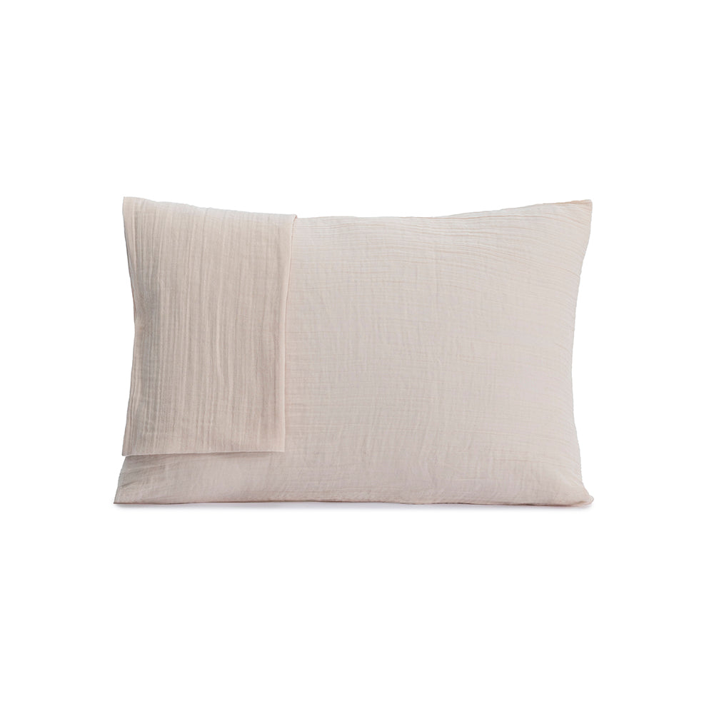 Muslin Pillow Case 2pcs Powder