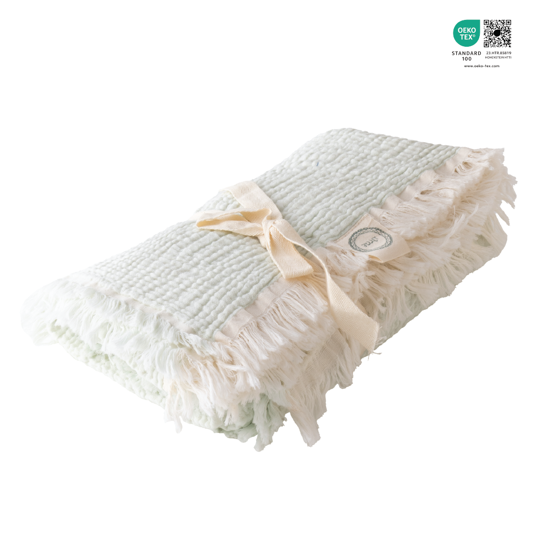 Muslin DoubleFace Bedspread Soft Mint