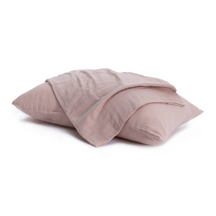 Muslin Pillow Case 2pcs Pink