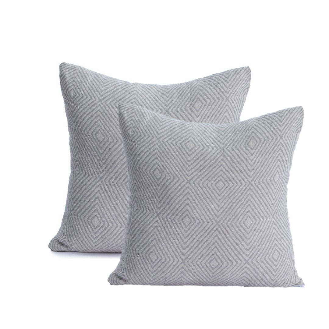 Muslin Throw Pan Pillow Case Light Gray